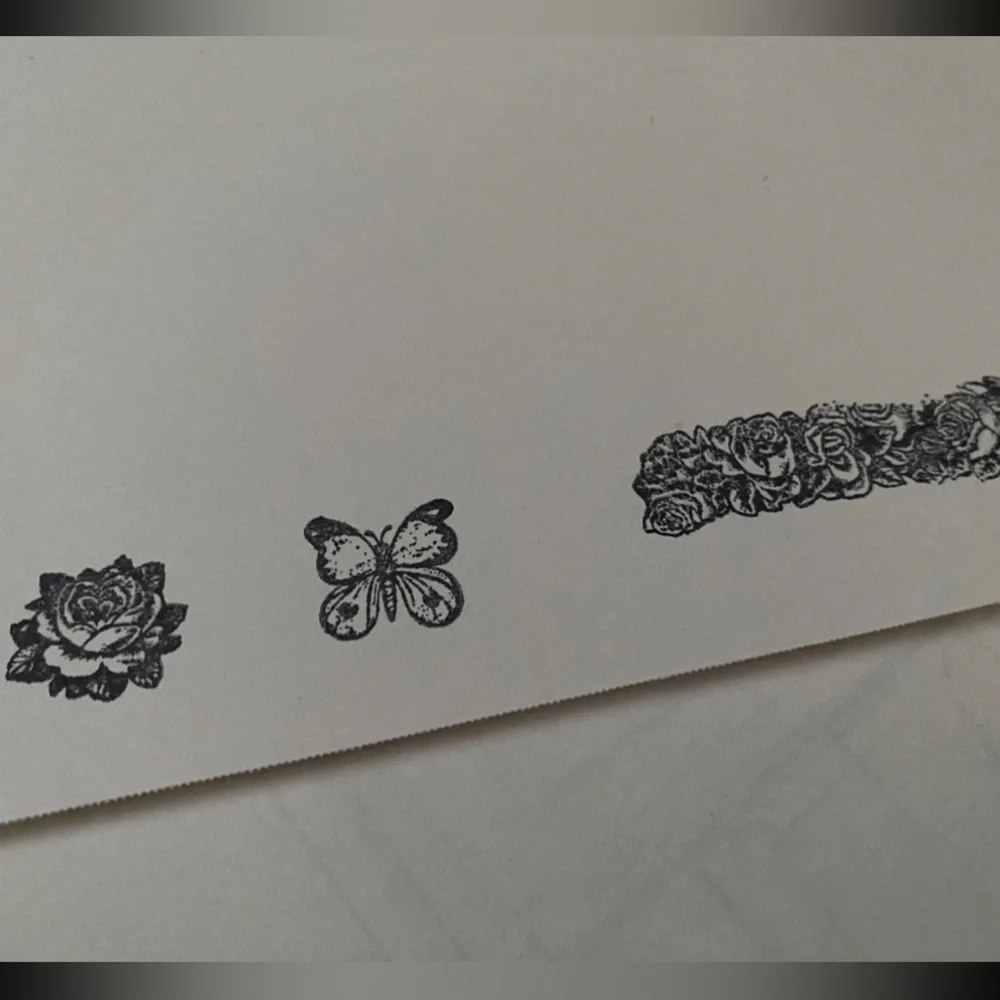 Victorian Flowers Rubber Stamp Collection with INK